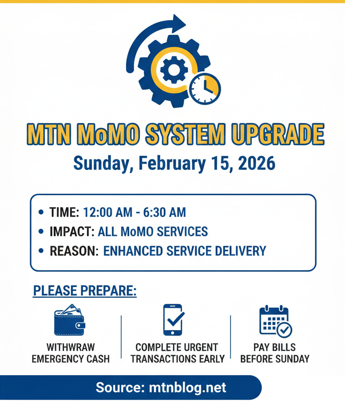 MTN MOMO SERVICE UPGRADE DETAILS